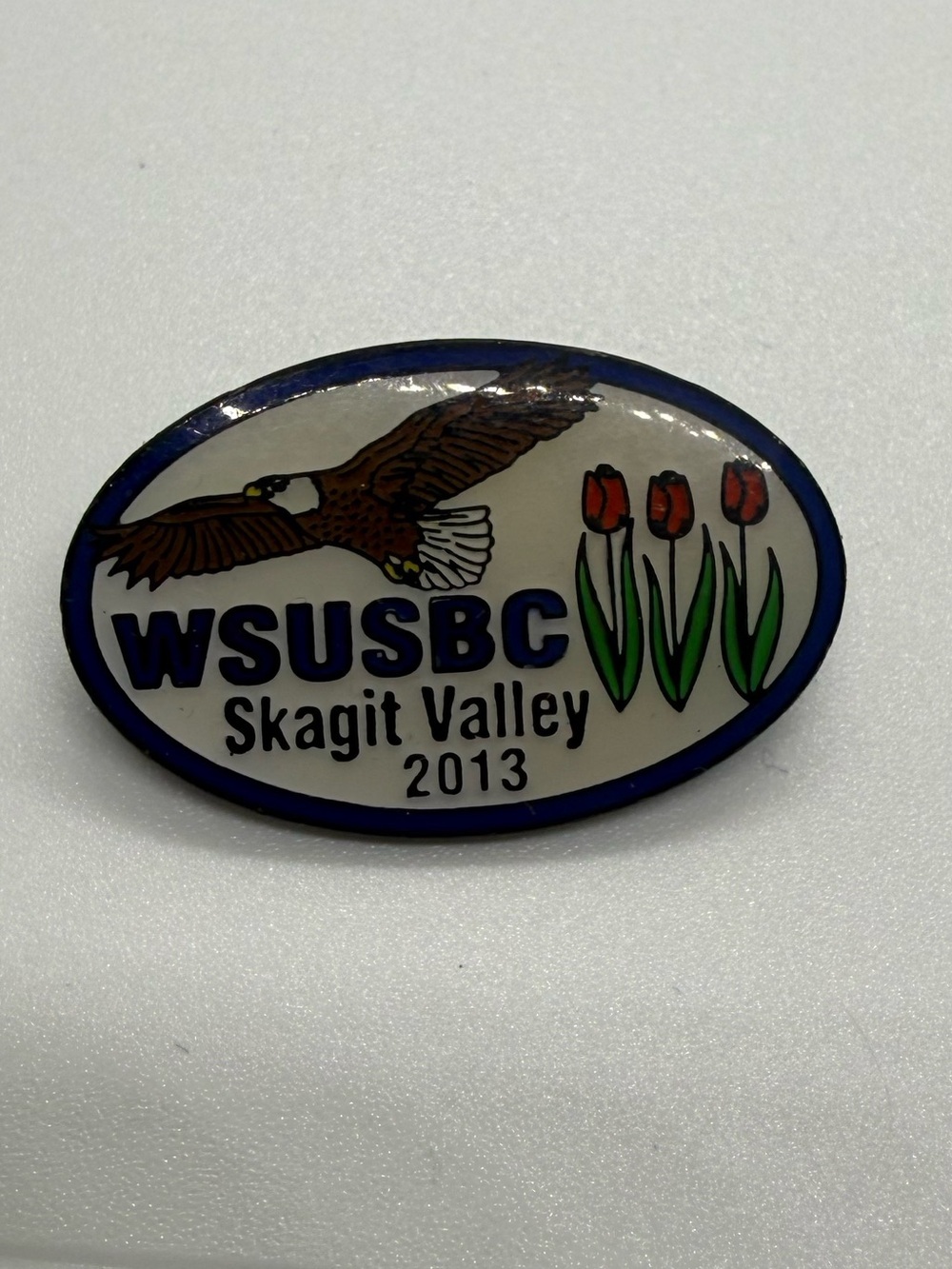 WSUSBC Skagit Valley 2013 Eagle Tulip Enamel Lapel Pin